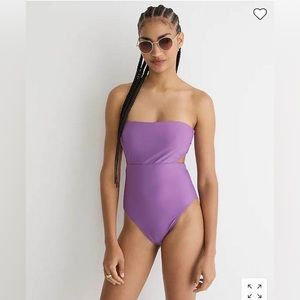 J. Crew Lavender Tie-back Cut-out One-Piece NWT Size 4